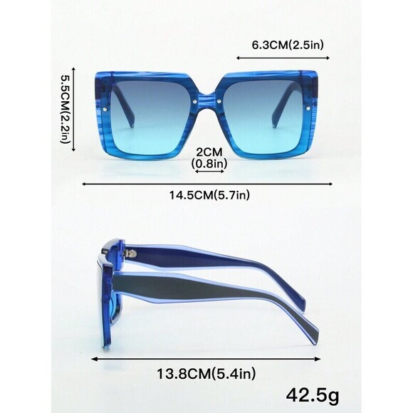 Vintage Square Frame Glasses, Accessory, For , B main image 5
